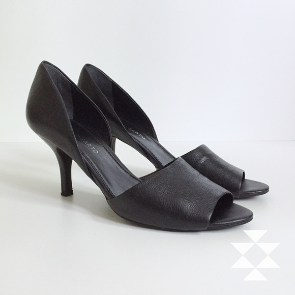 Franco Sarto Shoes - Franco Sarto Black D'Orsay Peep Toe Heel Shoe